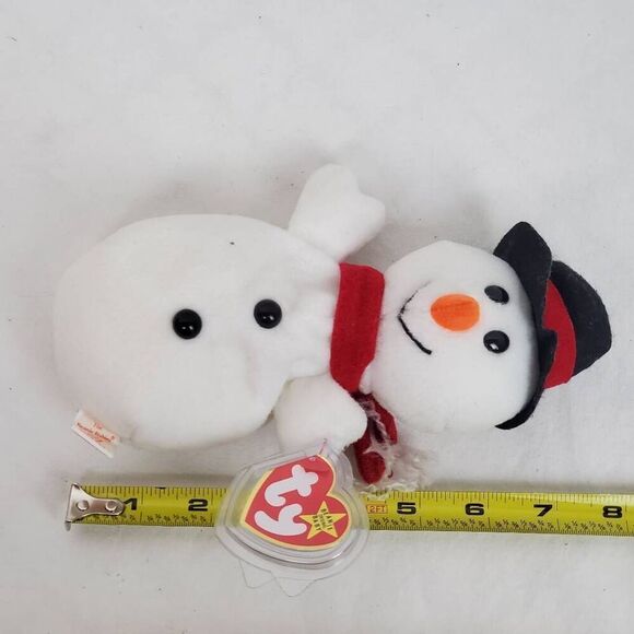 Ty Beanie Baby babies SNOWBALL the SNOWMAN DOB 12-22-1996 MINT TAG - Picture 5 of 5